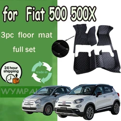 Custom 3D Full Coverage Car Floor Mats for Fiat 500 500X 2011 2012 Year Interior Details Auto Accessories