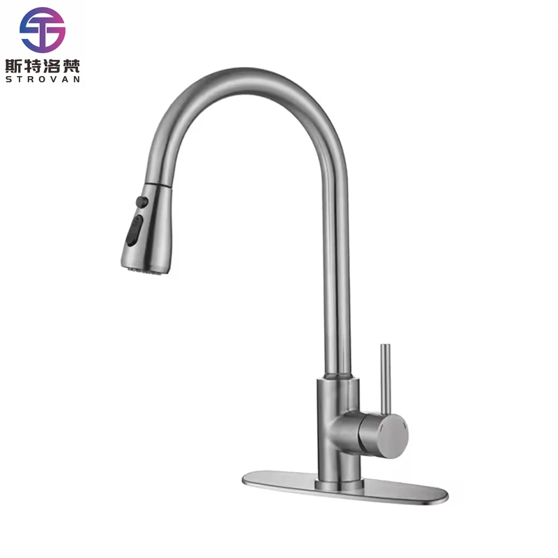 صنبور المطبخ الحديث متعدد الوظائف صمام السيراميك الأساسية سبائك الزنك مقبض الساخن الباردة استخدام واحد العالمي الحنفية مطلي النهاية