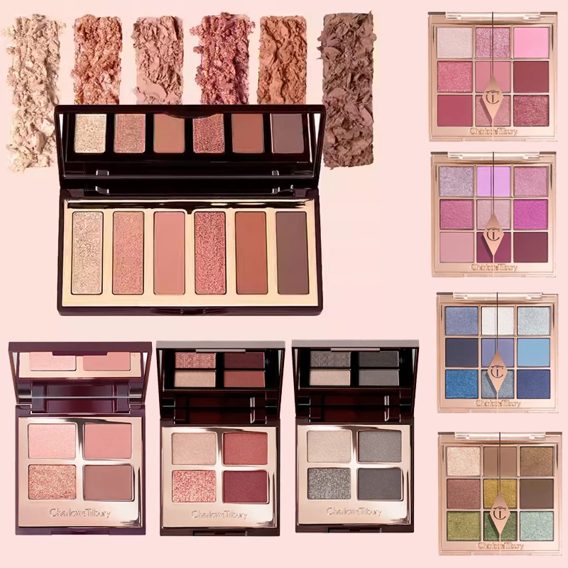 

Палетка для макияжа Charlotte Tilbury CT: Хайлайтер и тени для век, девять оттенков, холодный серый, овсяный, ледяной синий, для яркого взгляда в землистых тонах