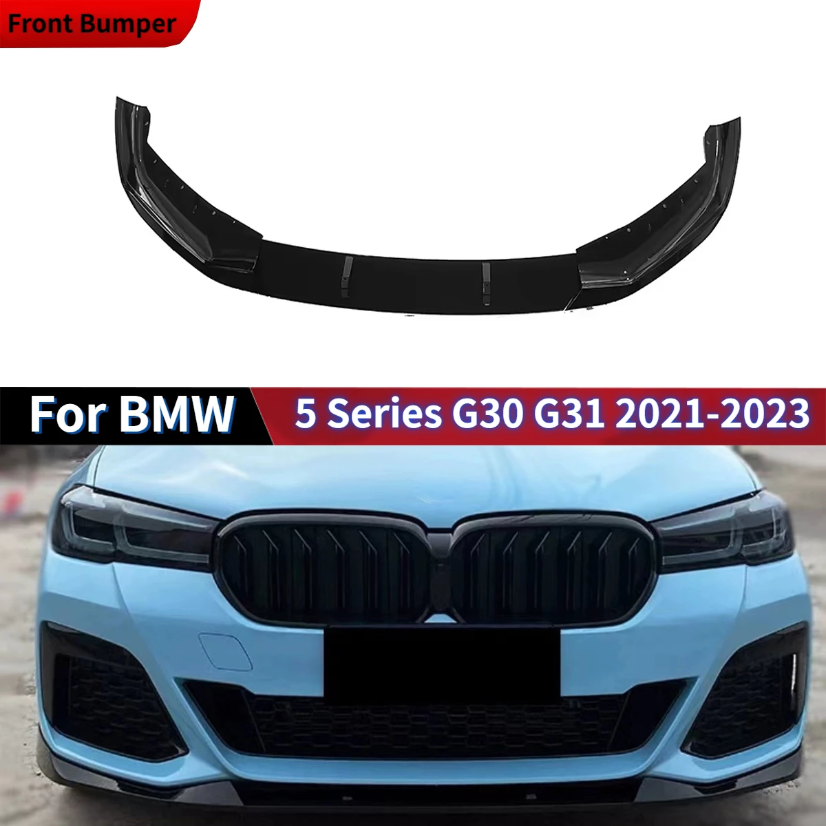 For BMW 5 Series G30 G31 520i 520d 530i 530d M550i 2021-2023 Car Front Bumper Lip Spoiler Splitter Diffuser Accessories Body Kit