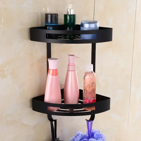 न्यू होम 304 स्टेनलेस स्टील ट्राइपॉड कॉर्नर स्टोरेज रैक मजबूत सिंगल/डबल लेयर वॉशबेसिन बाथरूम रैक 10 best sales कोने की शेल्फ बाथरूम - №8