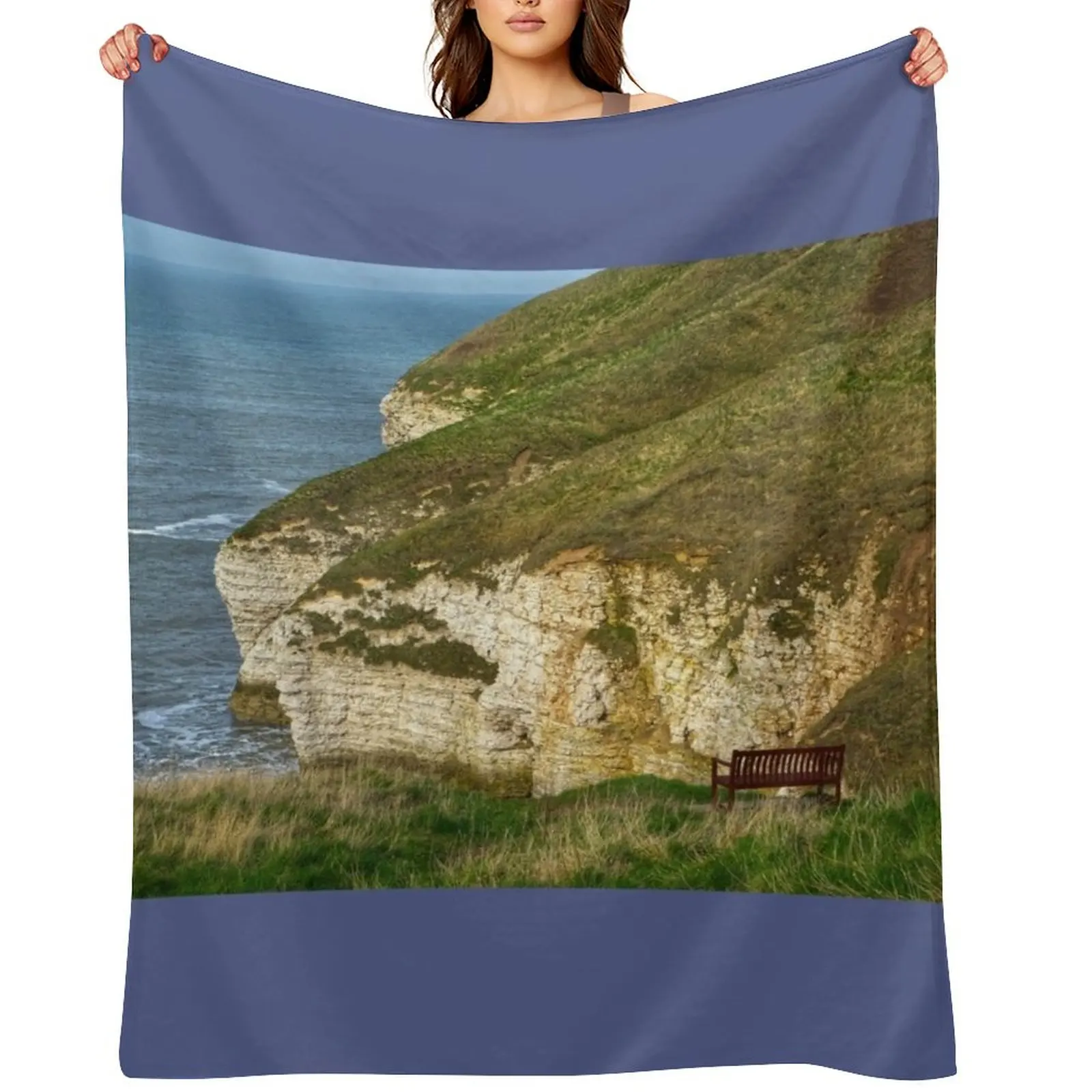 

Bempton Cliffs View Throw Blanket Multi-Purpose Warm wednesday Summer Beddings Blankets
