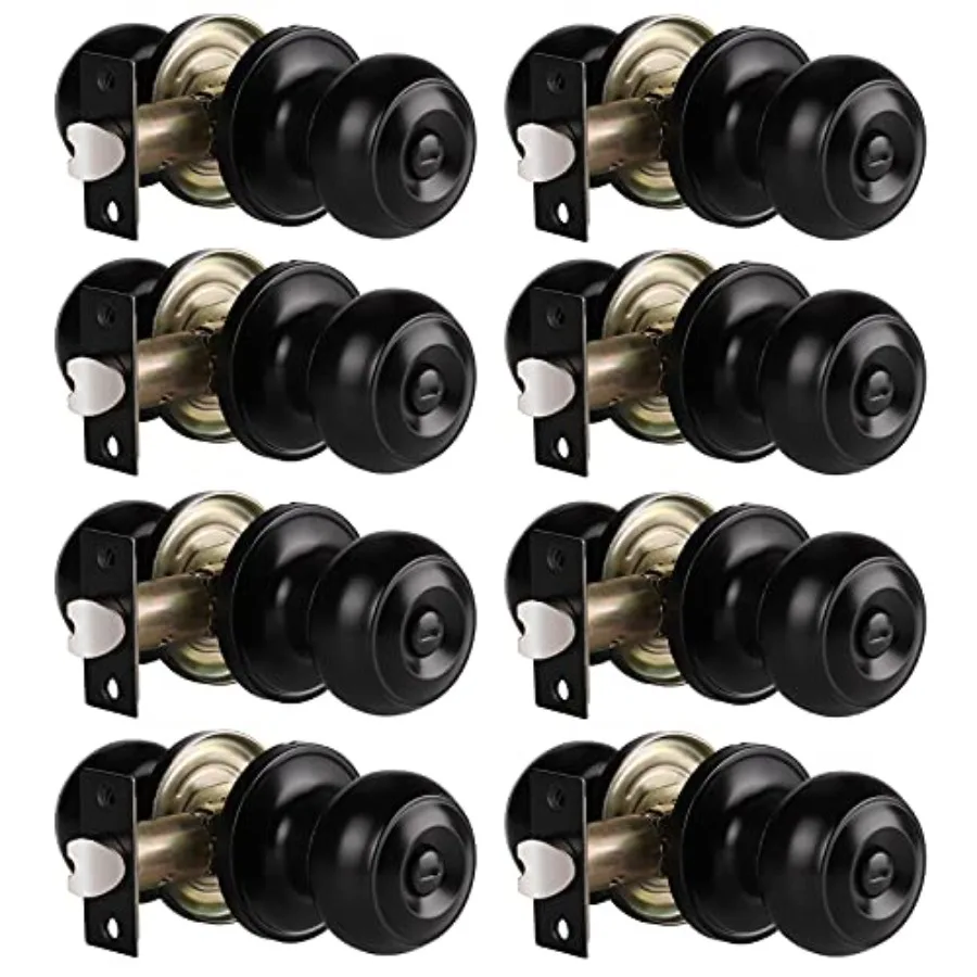 

Privacy Door Knobs for Bed/Bath Finished, Keyless Interior Door Locksets, Universal for Right/Left Handing Doors