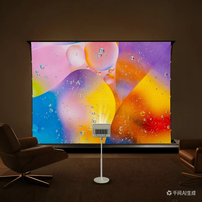 

Electric Floor Rising Nano Grey Crystal ALR Projection Screen Ambient Light Rejecting for or Normal Throw Projector 3D/4K