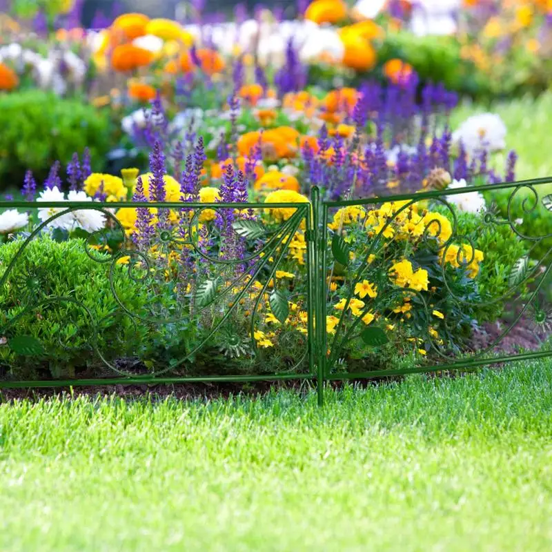 

4/6pcs Garden Fence Border Decorative Outdoor Landscape Wire Border Edging Fence Folding Patio Garden Border Edging