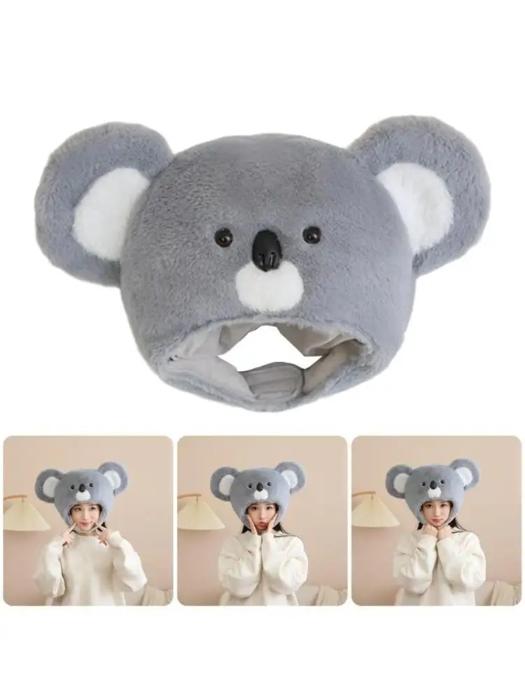 652f-特大コアラの毛皮のようなヘッドギア-ハロウィン-パーティー-マスカレード-コスチューム-アクセサリー-写真小道具に最適