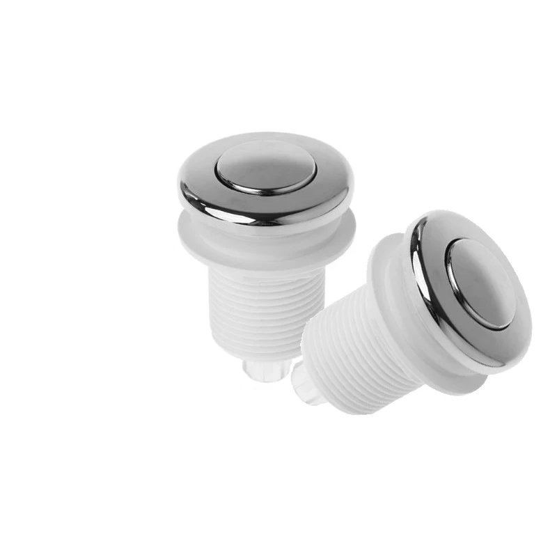 Pneumatic Adjustment Switch 28/32/34MM On/Off Push Air Button for Bathtub Spa Garbage Disposer Built-in Microswitch