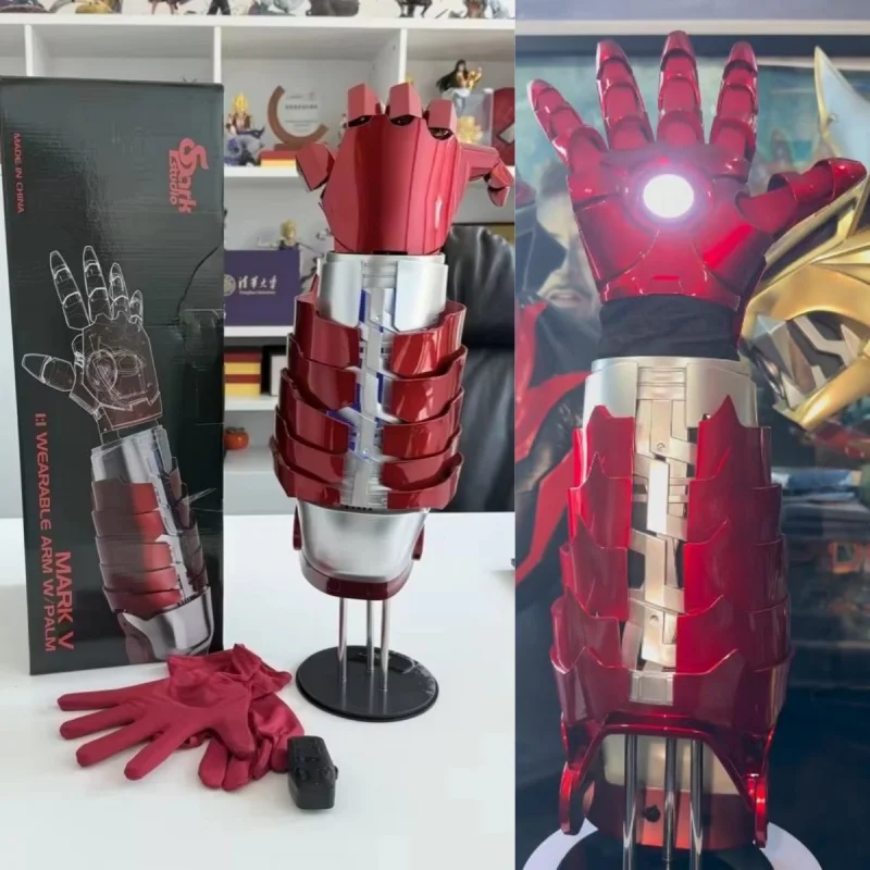 

In Stock Spark Studio 1/1 Wearable Iron Man Mk5 Mech Arm Movable Table Lamp Led Figure Model Toy Ark Reactor Hand Sense Gift