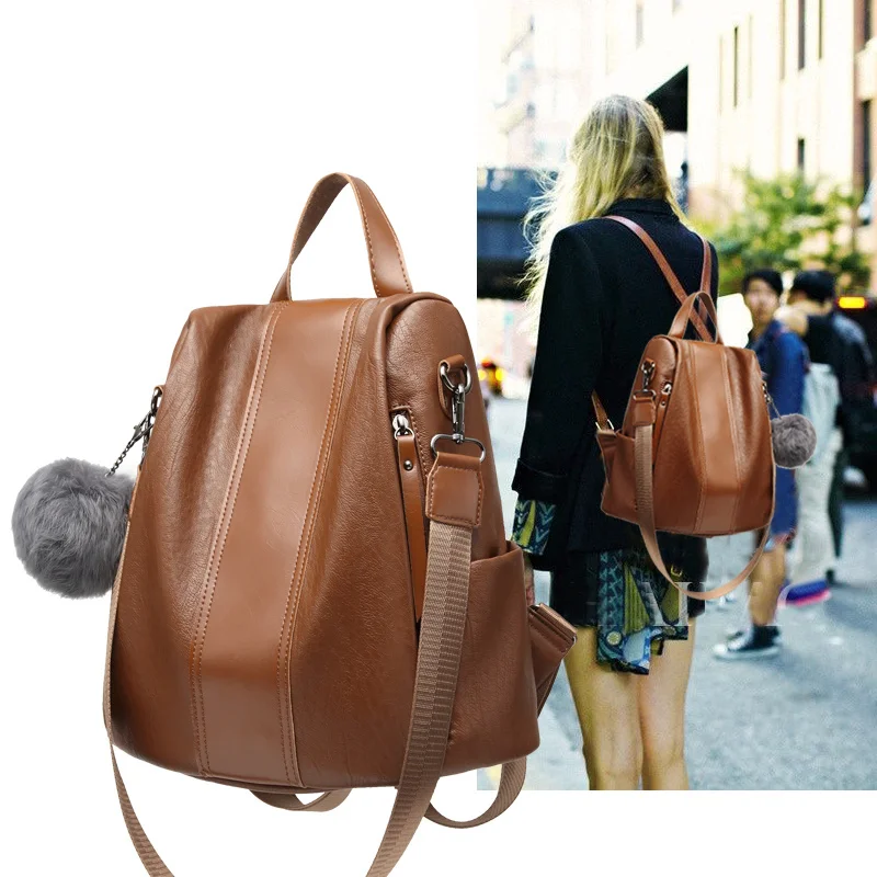 Hot Sale New Backpack Genuine Leather Women Fashion School luxury Shoulder Bag Youth C398