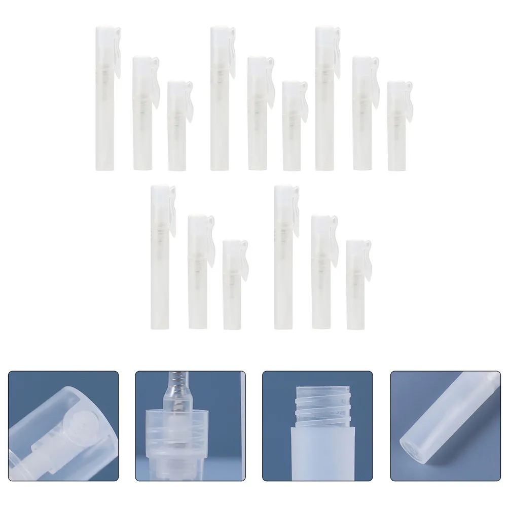 

15Pcs Perfume Spray Bottles Sub-Packaging Travel Bottles Mini Plastic Refillable Containers for Perfume Samples Liquid