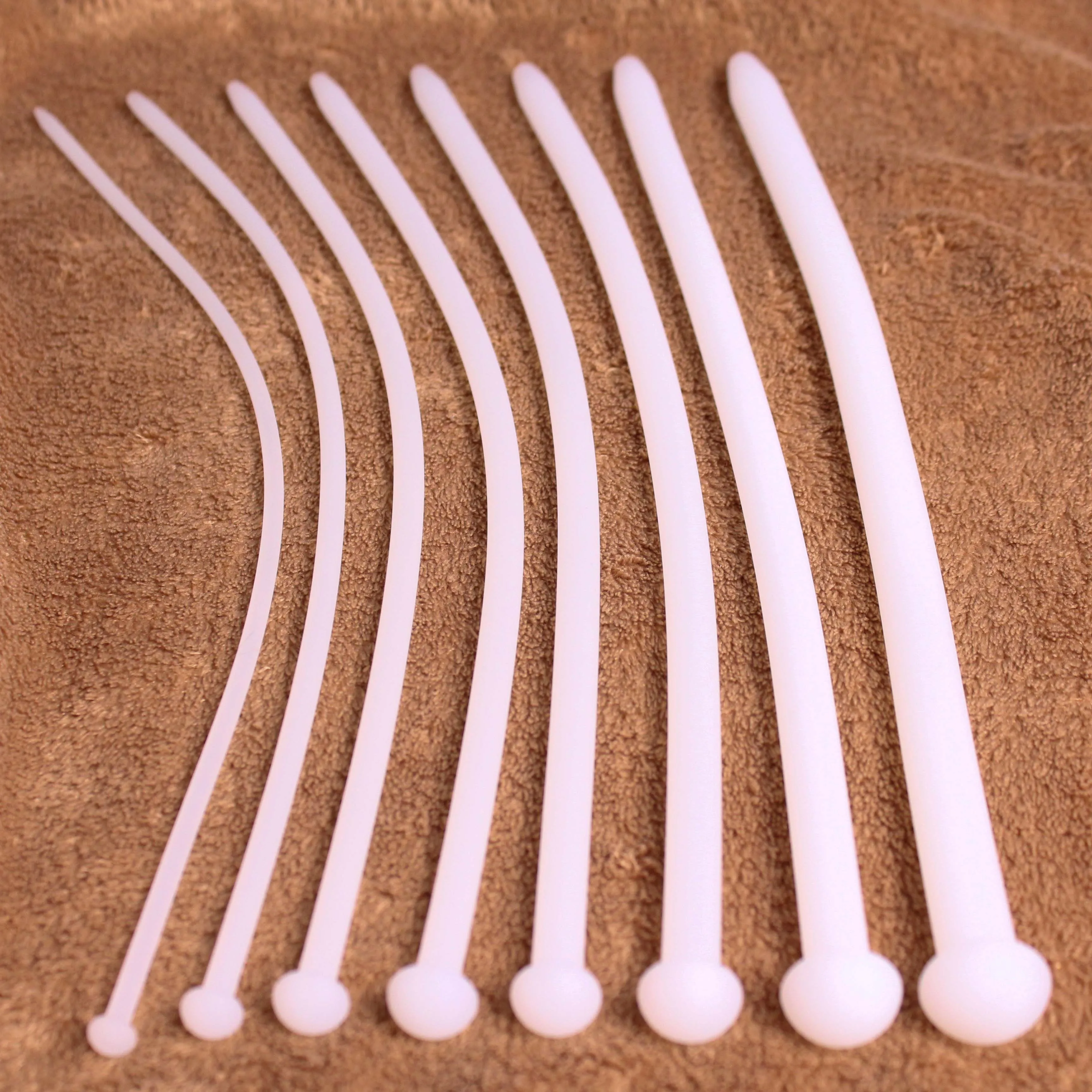 White Soft Pure Silicone Urethral Irritation Tube Dilator Penis Insert Plug Sounding Penis Plug Horse Eye Stimulation Sex Toys