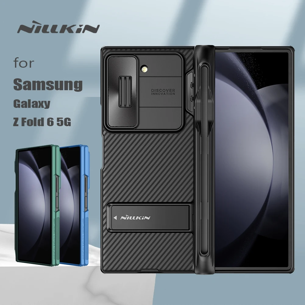 

for Samsung Galaxy Z Fold 6 5G Case Nillkin CamShield Slide Camera for S-Pen Holder 360 Cases Lens Stand Protection Cover