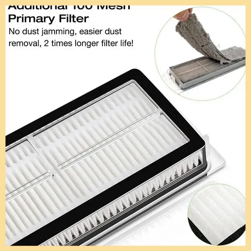 

GOOD-For Dreame L10s Ultra/Dreame L10s Pro Robot Vacuum Cleaner Parts Dust Bag Main Side Brush Hepa Filter Mop Pads