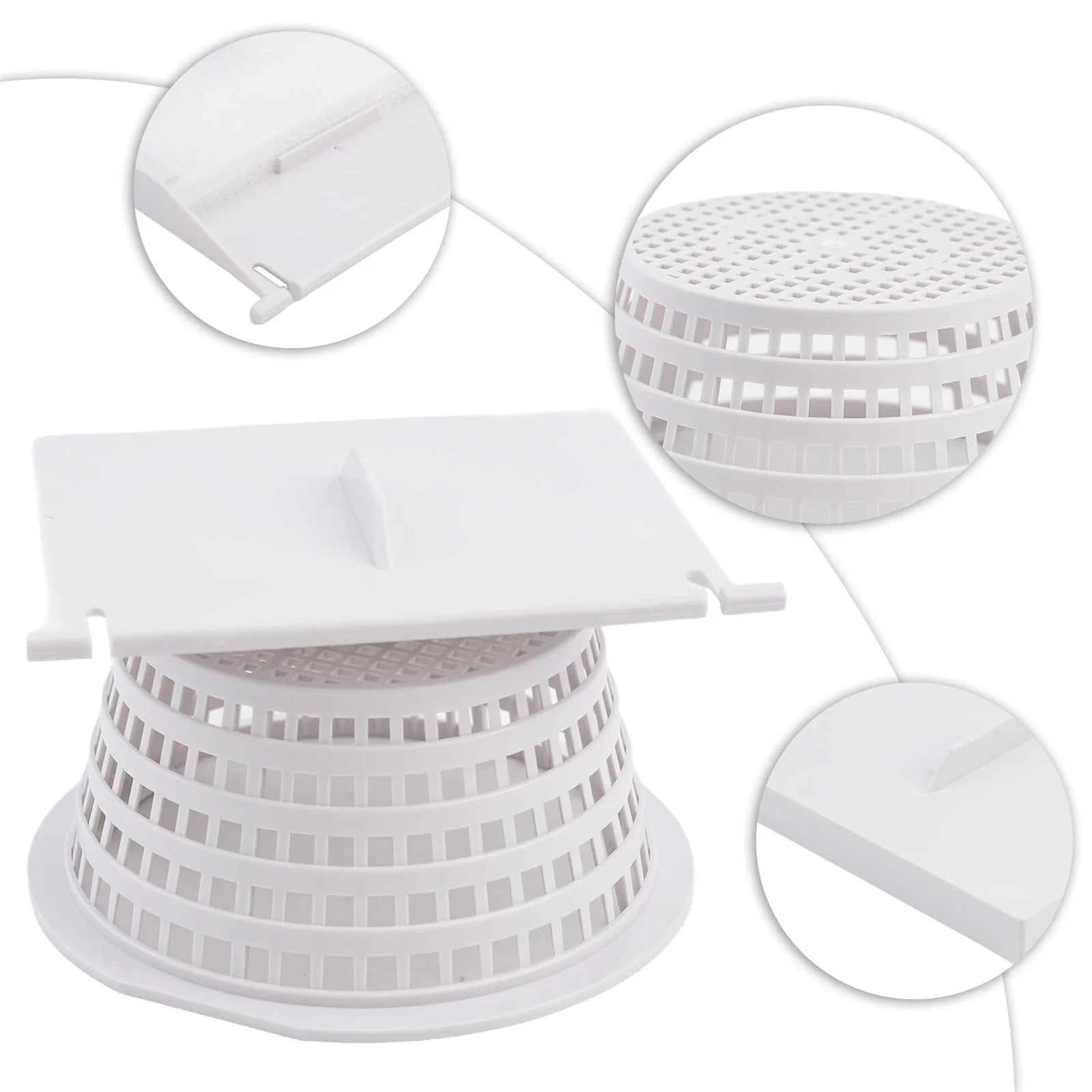 Weir Kit Skimmer Basket Plastic Sturdy And Reliable White 1 Set 8928 Skimmer Basket Compatible Replacement Efficient Skimming