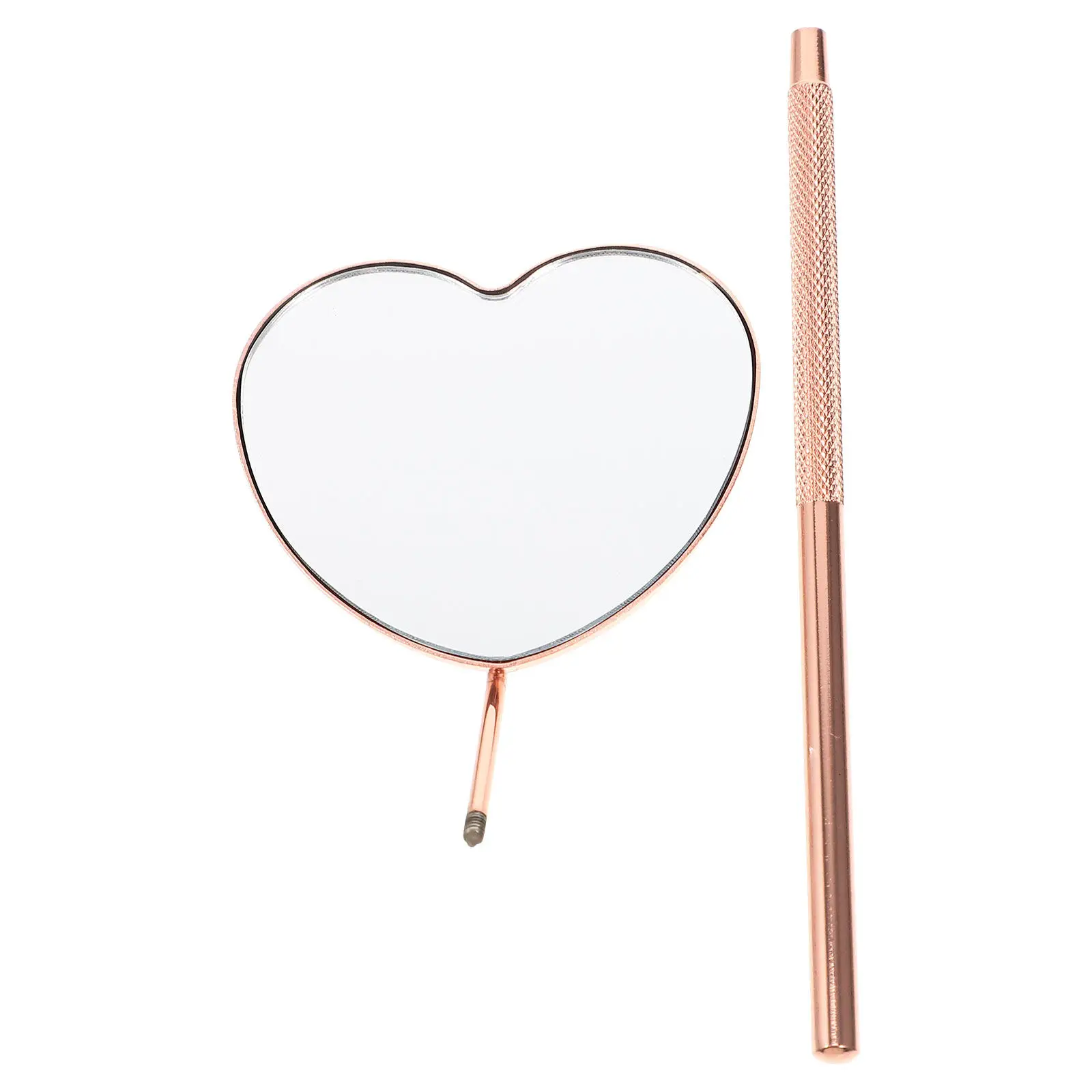 Compact Stainless Steel Eyelash Mirror Portable Clear Glass Lash Inspection Mirror for Extension Salon Tool Handheld Mirror,