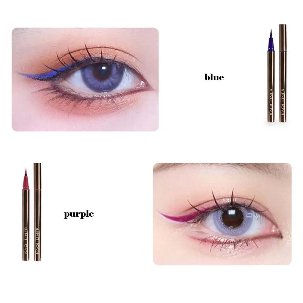 Women Ultra-fine Smooth Oil-proof Quick Drying Non-smudge-free Color Eyeliner Eye Makeup Eye Liner Liquid Eyeliner Pen