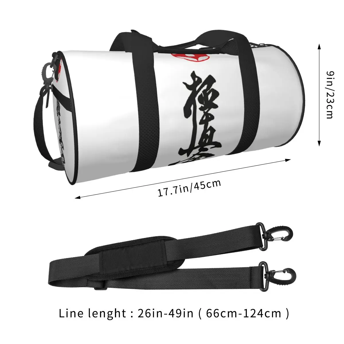 Kyokushin-Karate Sport Bags for Men, Saco de Ginásio de Grande Capacidade, Bolsa Personalizada Impermeável, Saco de Fitness Colorido