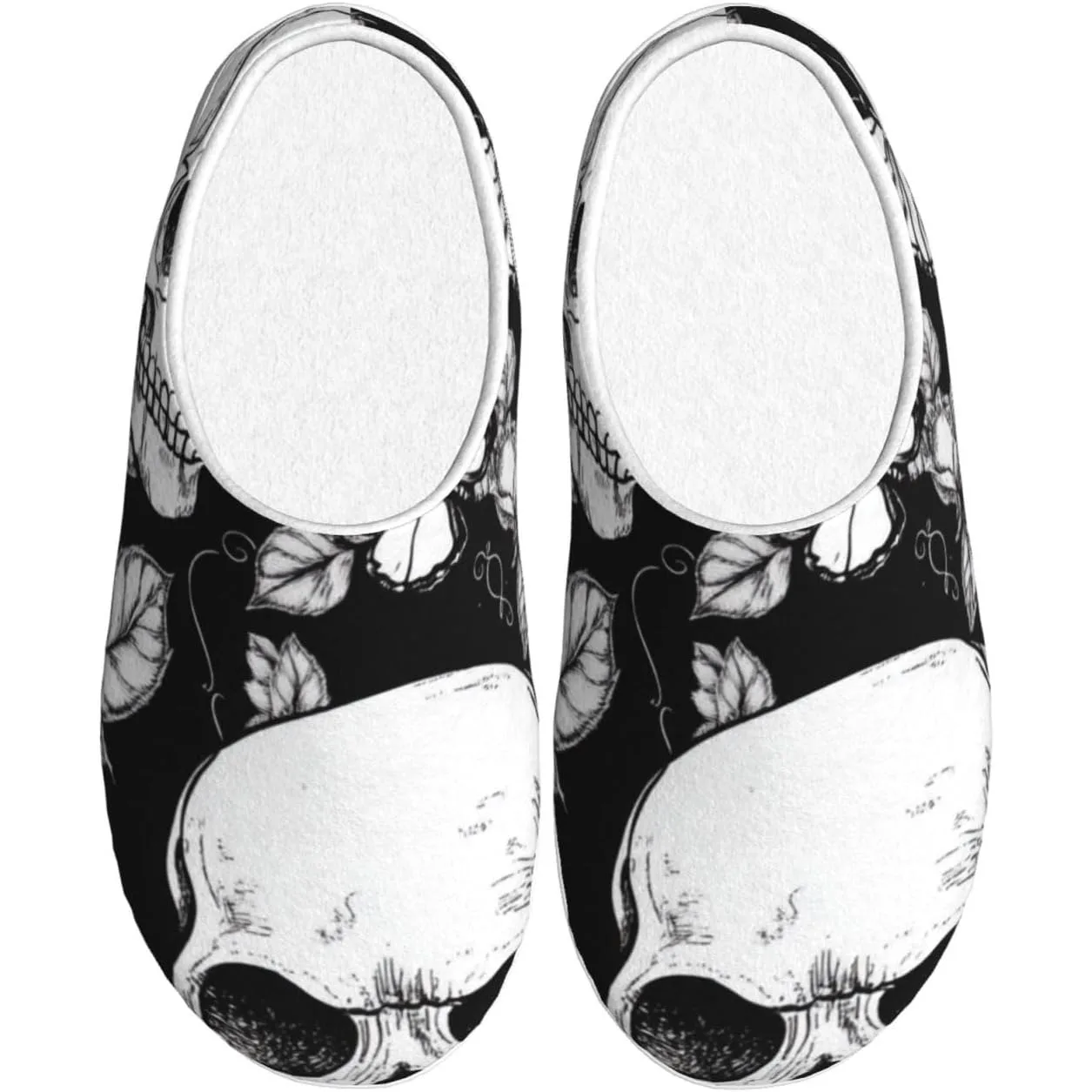 

Женские уютные тапочки с черепом и бабочкой, домашние и уличные домашние тапочки из мягкого хлопка с противоскользящей подошвой