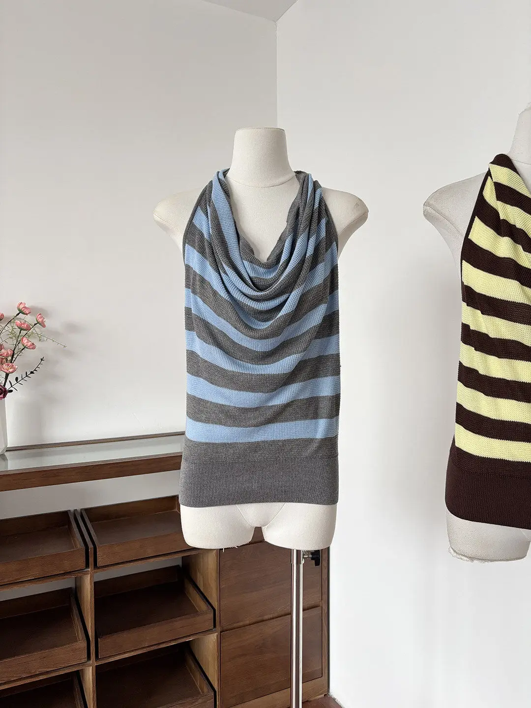 46 blue and gray strips