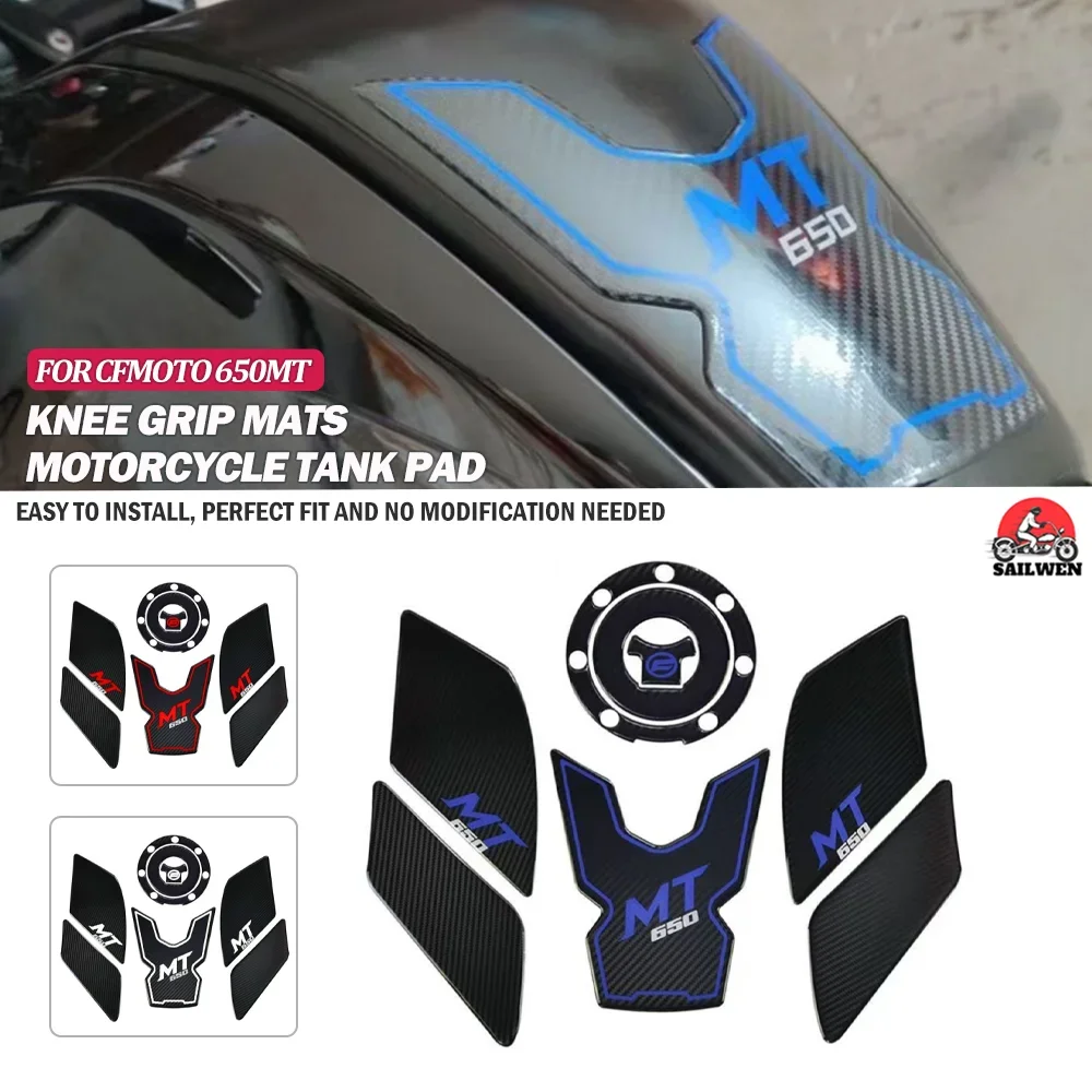

For CFMOTO 650MT 650 mt Motorcycle Accessories Resin Gas Tank Decoration And Protection Thicken Decals Fuel Tank Stickers Kits