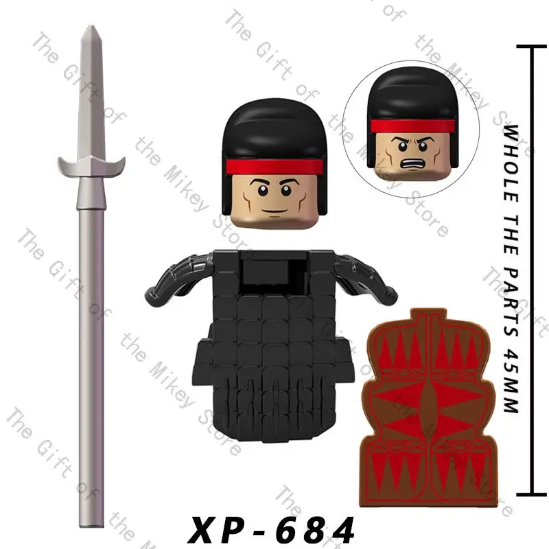 Single Sell Koruit Han Dynasty Empire War Soldiers Figure Accessories Helmet Armor Building Blocks Toys For Children KT1092 Gift