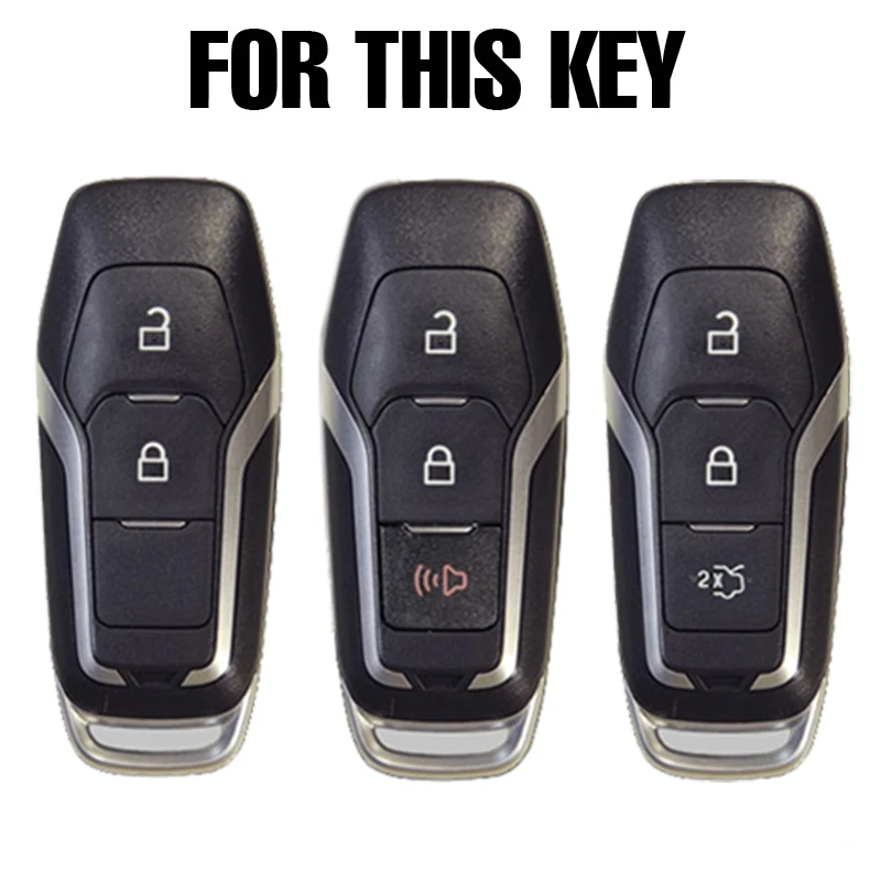 3 Button Silicone Car Remote Key Fob Shell Cover Case For Ford F-150 Mondeo Galaxy S-Max Explorer Ranger 2015 2016 2017 2018