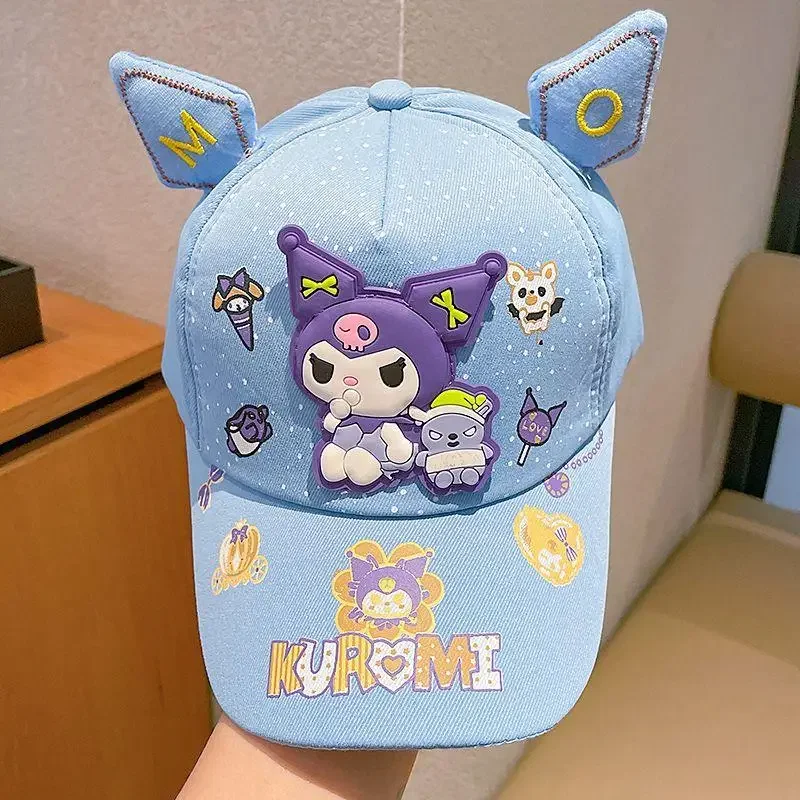 سانريو كورومي لطيف فتاة واقية من الشمس قبعة قبعة بيسبول قبعة بيسبول قبعة الشمس الربيع والصيف 2025 منتج جديد لتقوم بها بنفسك بلغت ذروتها قبعة