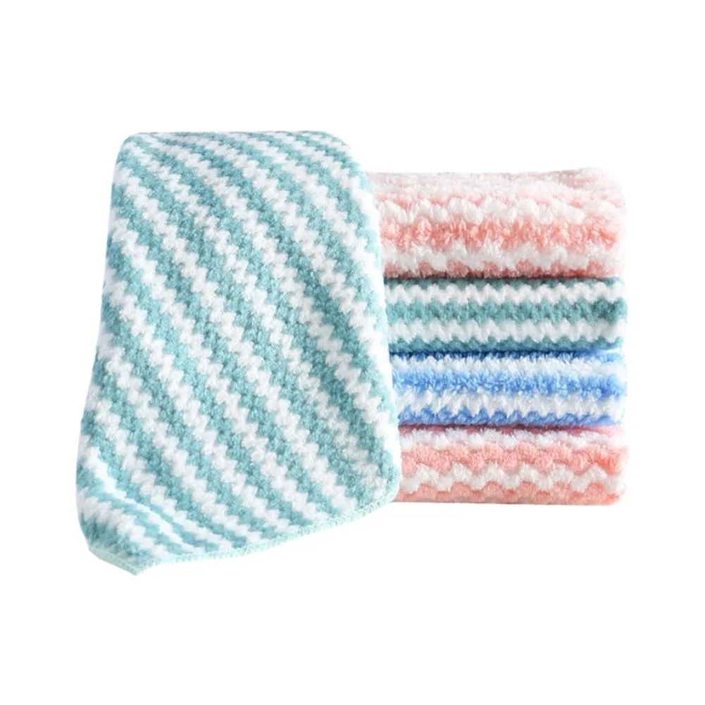 Microfiber Cleaning Cloth in Striped Style for Cleaning Lenses Monitors Eyeglasses and Polished Metals Without Leaving