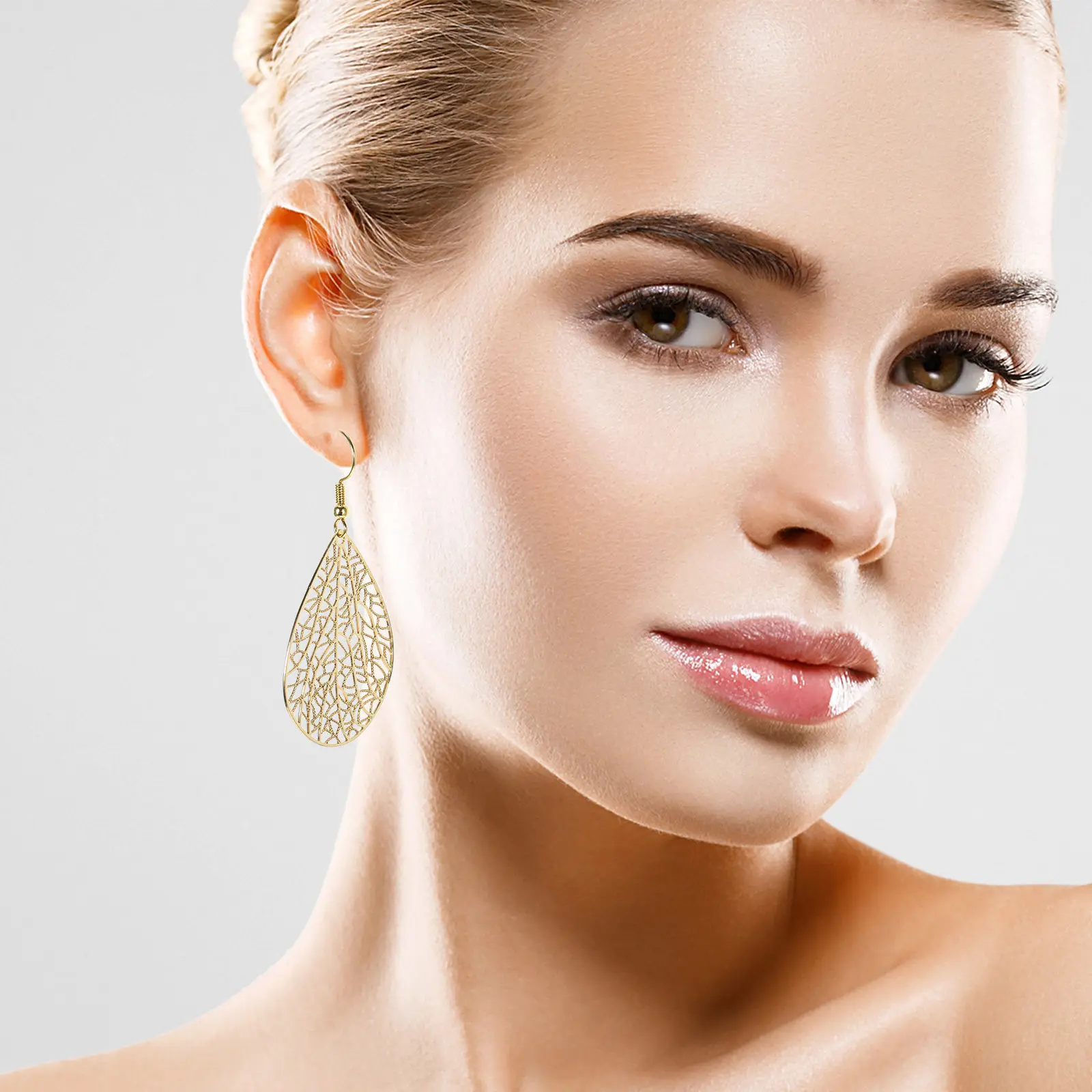 2 Pairs Dangle Earrings for Hanging Dangly Cute Dangling Women Small Leaf