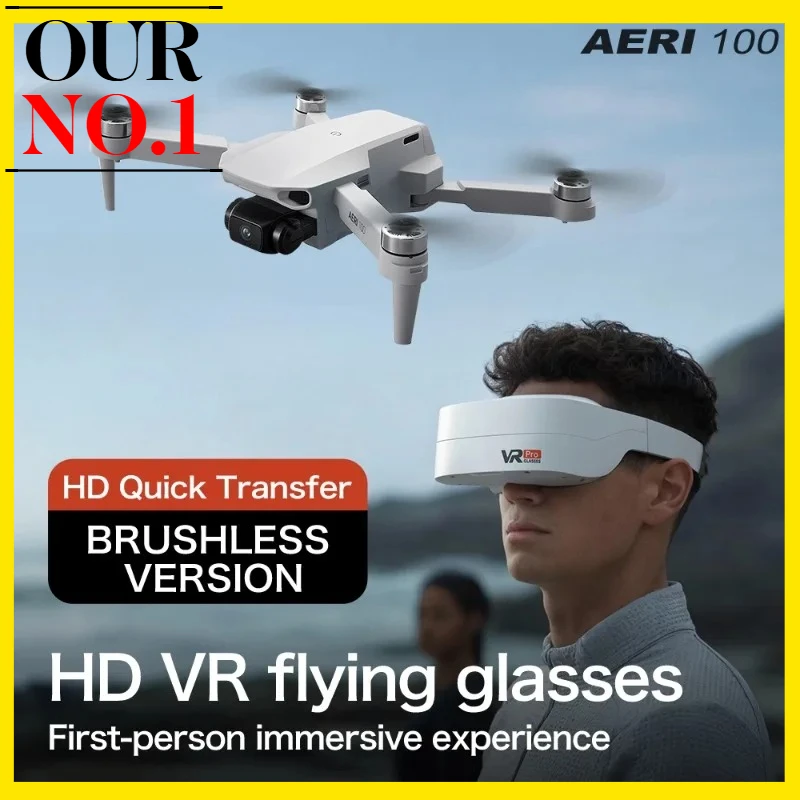 

Aeri100 Professional Mini Drone 4k HD Camera WIFI FPV UAV VR Glasses RC Aerial Photography Remote Control Quadcopter Fold Toys