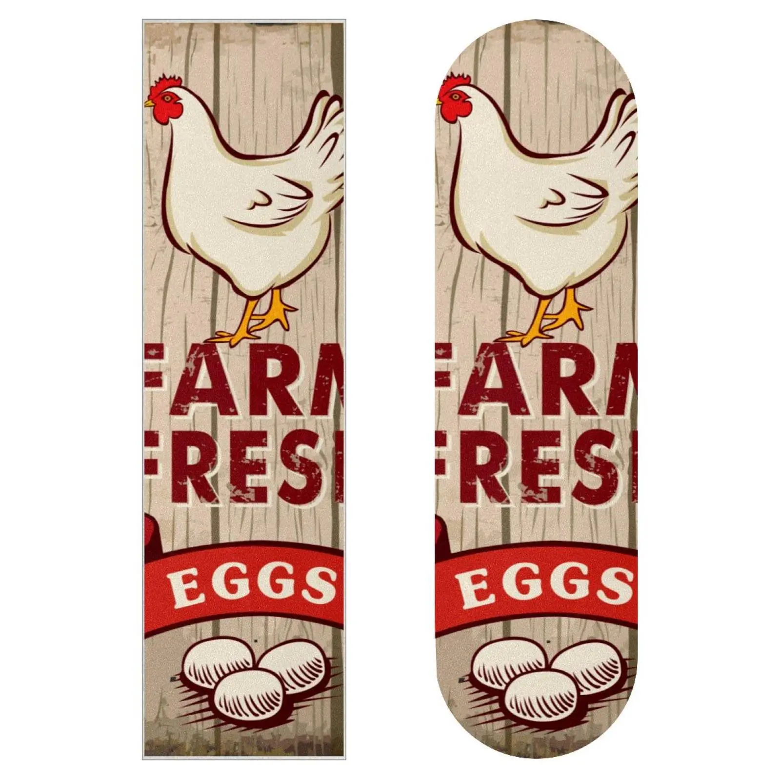 Skateboard Grip Tape Stickers,Farmhouse Chicken Wooden Background Non-Slip Tape Sticky Scooter Griptape Longboard Deck Sandpaper