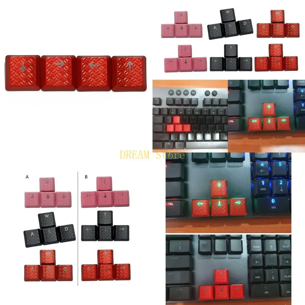 DIY Keyboard Keys 4pcs ABS Backlit GL Switch Keycap for w/ Texture Non-slip Cover for G913 G915 G813 Best Sale