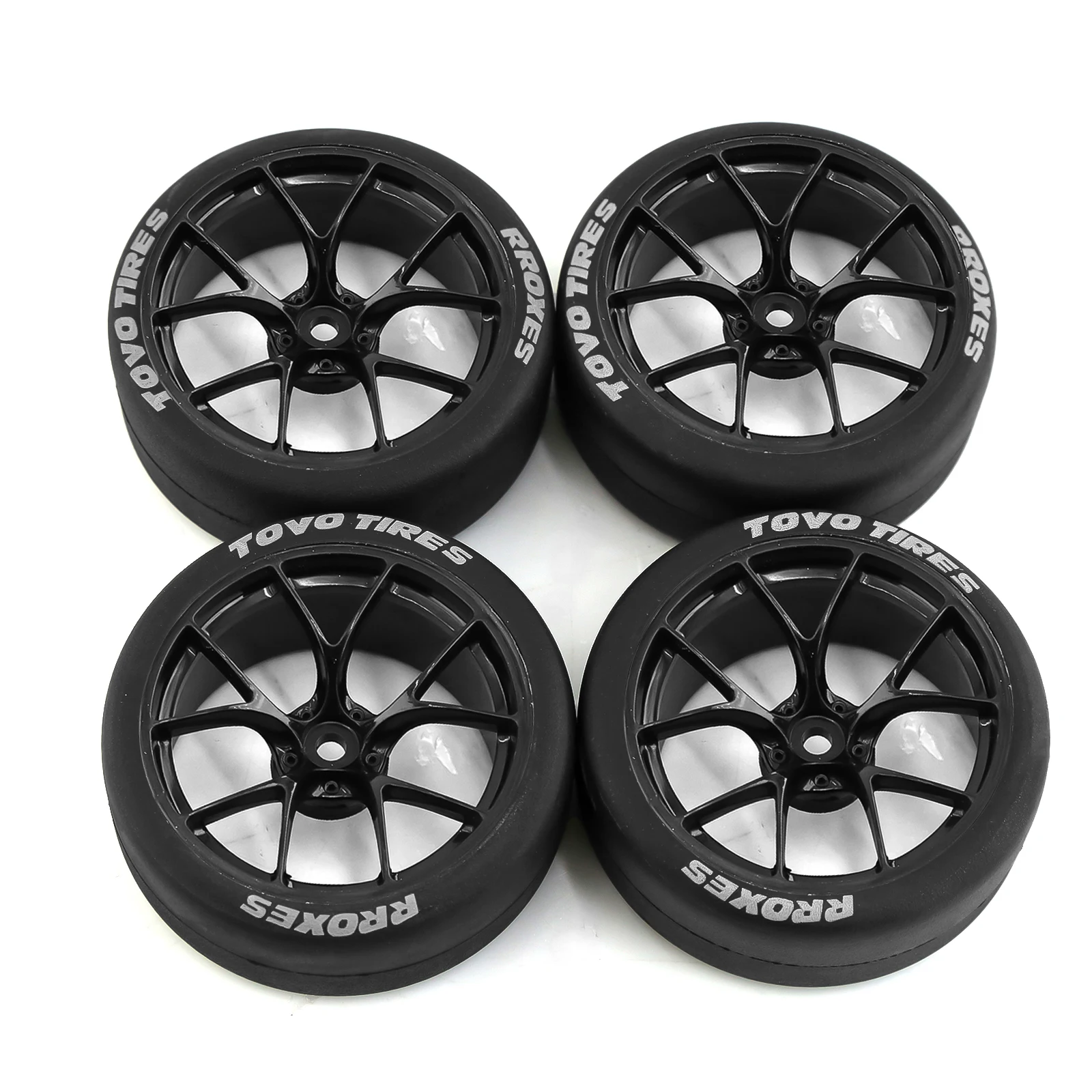 4pcs Unlimited Drift Car Remote Control Pull Rally tire and Wheel Hub  for 1/10 RC Car  HSP Wltoys 144001 124018 124019 124017