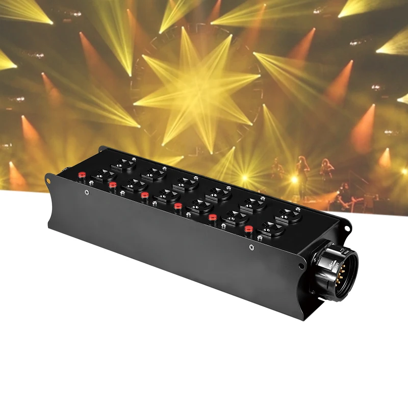 Socapex 19pin Steel Power Box to 12 Way Edisons Low Voltage Power Distribution Equipment