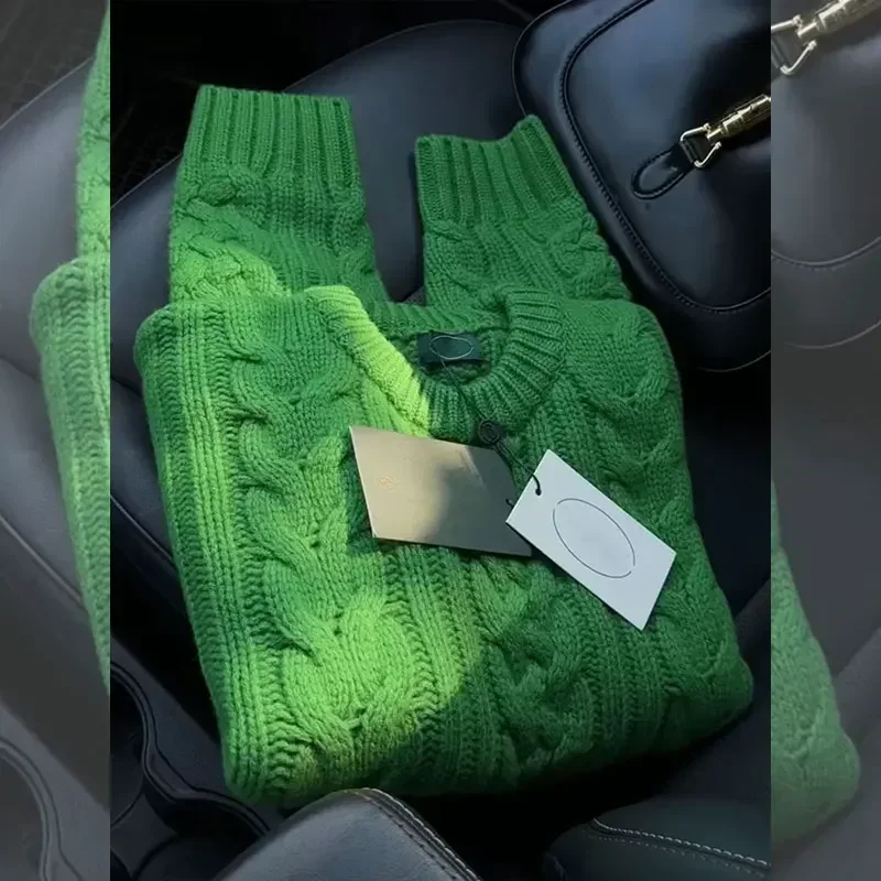 Pull Surdimensionné à Col Rond pour Femme, Vêtement Chic, à la Mode Coréenne, Style Optique Bleue, Chaud, Nouvelle Collection Automne Hiver