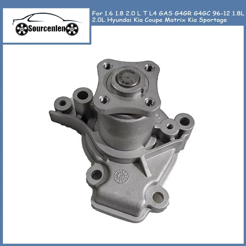 

Engine Water Pump Kit For 1.6 1.8 2.0 L T L4 GAS G4GR G4GC 96-12 1.8L 2.0L Hyundai Kia Coupe Matrix Kia Sportage 2510023010