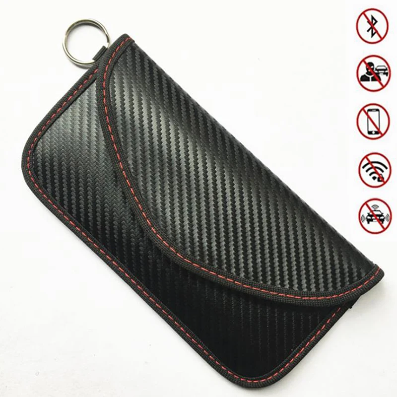 

Car Key Signal Blocking Shield Case Faraday Bag Protector Pouch Signal Blocker Case RF Signal Safe Lock Bag For Car Keys