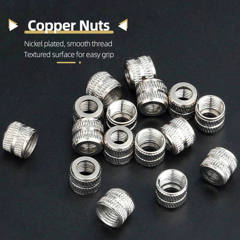 Copper Inserts for Dunlop Valve Bicycle DV EP2 Ventil Core W/ Brass Nuts Threaded Cap No Hose Tubeless Fits Blitz Wood Nozzle