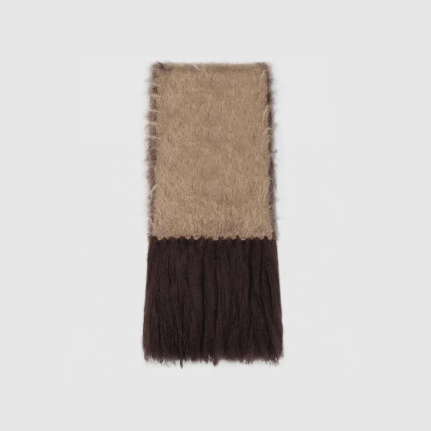 

NIGO Mohair Double sided Khaki Scarf #nigo8446