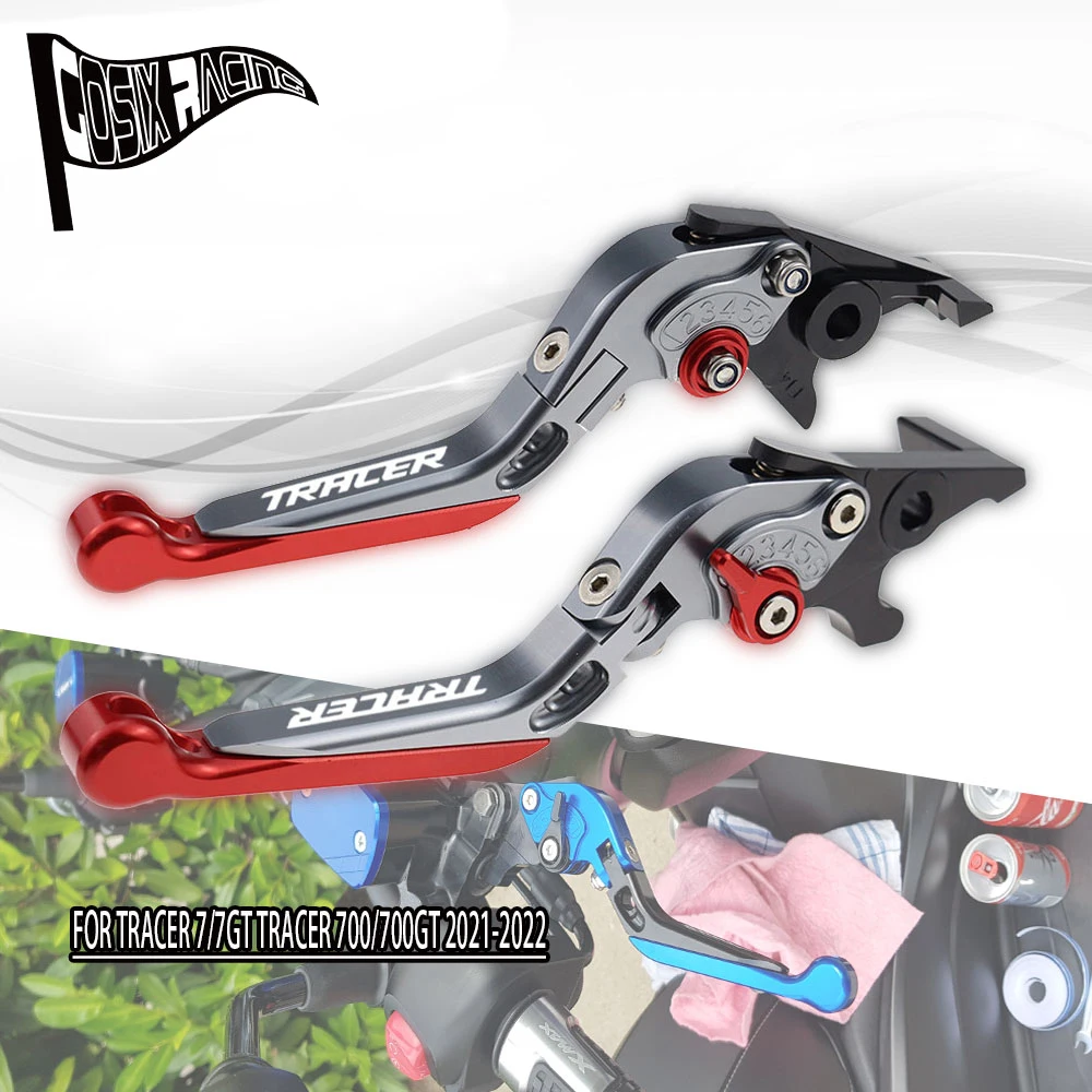 

Fit For Tracer 7/7GT Tracer 700/700GT 2021-2022 CNC Accessories Folding Extendable Brake Clutch Levers Adjustable Handle Set