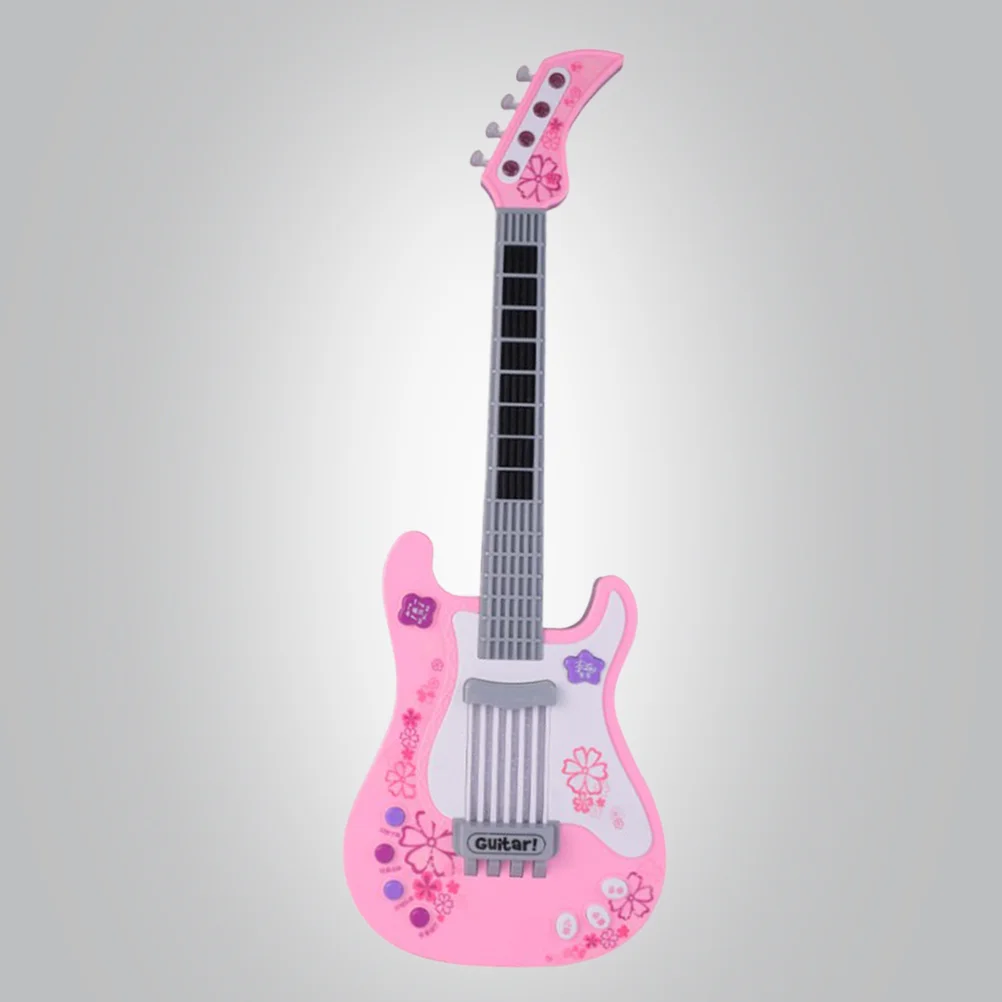 Chitarra acustica Strumenti musicali per bambini Simulazione multifunzione Bass Player Giocattoli rosa per bambini