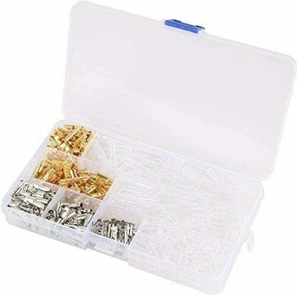 

400pcs Motorcycle Brass Bullet Crimp Connector 3.9mm Male & Female Electrical Terminal