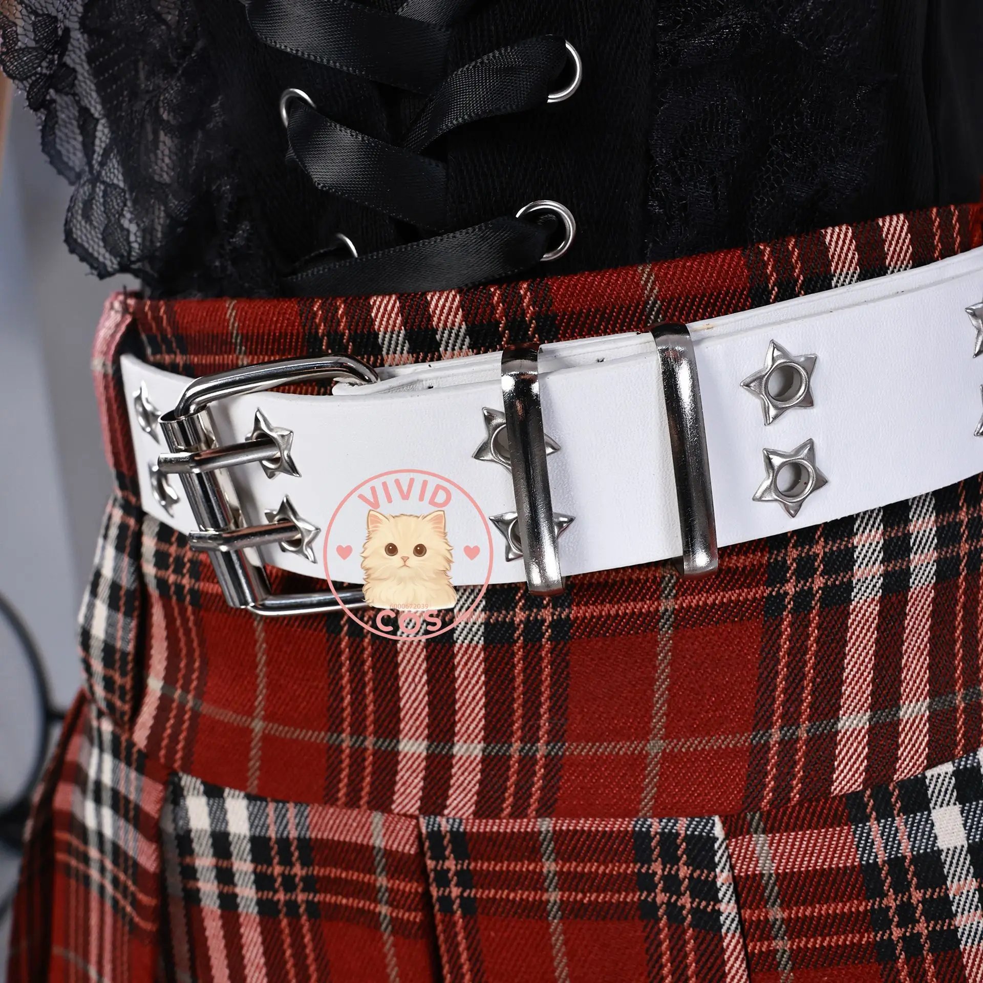 أزياء مانغا ميسا أماني التأثيرية أزياء أنيمي لطيف أحمر منقوشة JK تنورة ميسا ميسا فستان لعب الأدوار للنساء الكبار حفلة كوميك كون