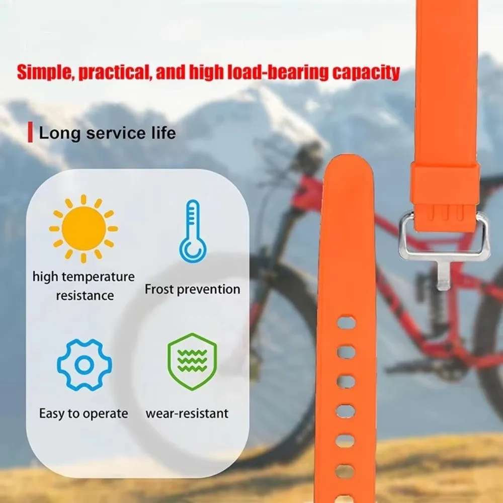 

Belt Buckle Rubber Tension Strap Adjustable Reusable Cargo Tie-Down Strap Silicone 35/45/55cm Utility Belt Camping Hiking