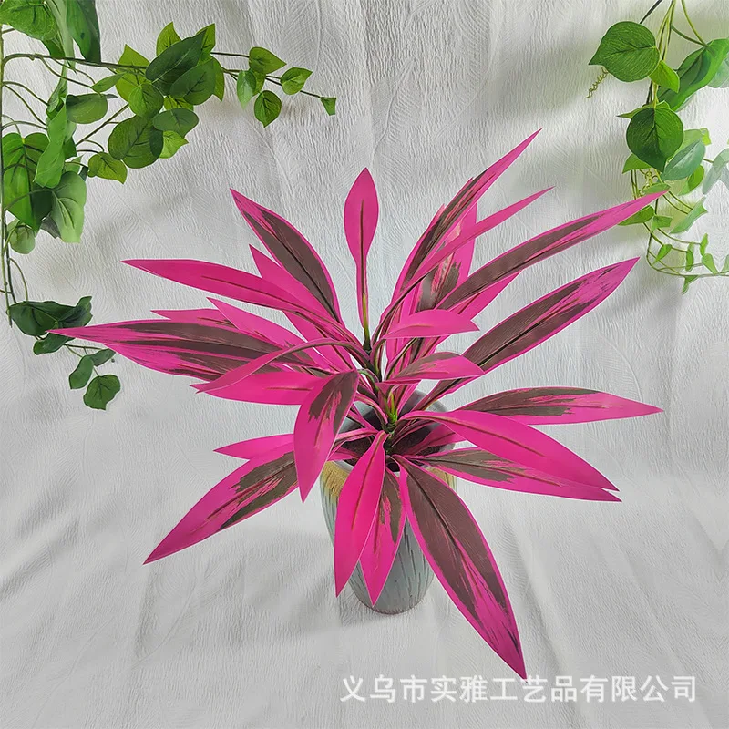 

Simulation Brazilwood Dragon's Blood Tree Greenery Indoor Landscaping Plant Wall Flower Arrangement Simulation Leaves Wholesale