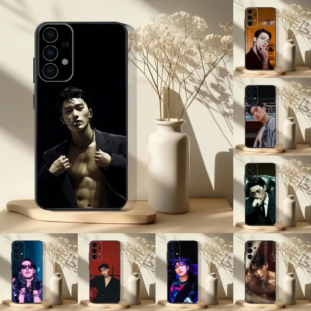 

Phone Case For Samsung S 25,24,23,22,30,21,10,9,Ultra,Plus,Lite,FE,4,5G Hot A-ATEEZ Kpop Black Soft Case