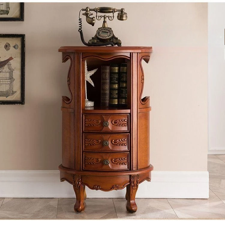 American side table, living room sofa corner table, European corner side cabinet