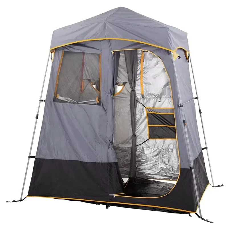 Instant Ensuite Awning Camping Trailer Foldable Shower Tent All Season Oxford Cloth Hard Shell Roof for Outdoor Vehicles