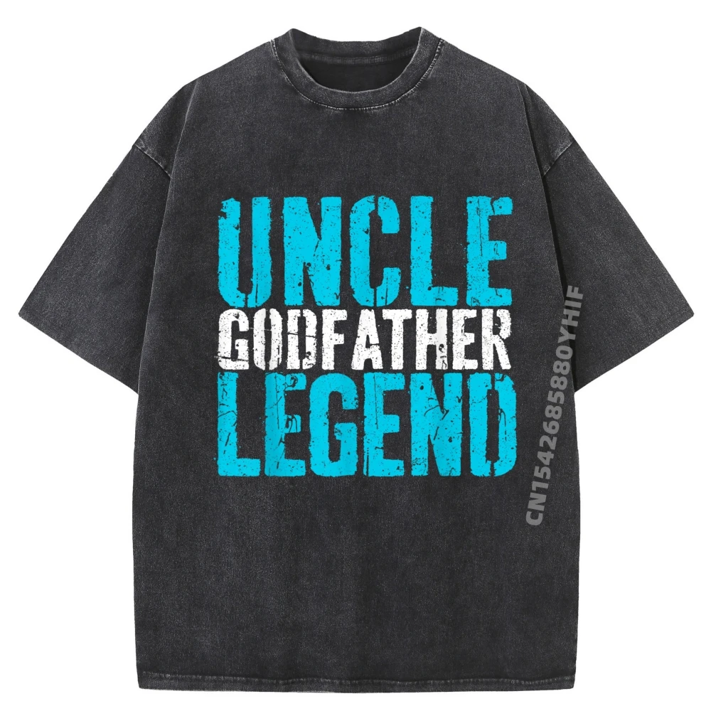 

Uncle Godfather Legend Comfortable Minimalist Washed Tees Printed T Shirt Classic Graphic T-shirts Women