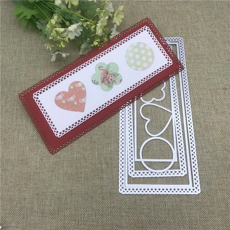 mold Irregular rectangular Metal Cutting Dies Stencils For DIY Scrapbooking Decorative Embossing Handcraft Die Cutting Template